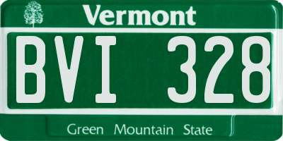 VT license plate BVI328