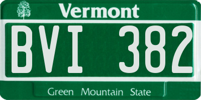 VT license plate BVI382