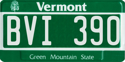 VT license plate BVI390