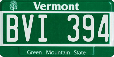 VT license plate BVI394