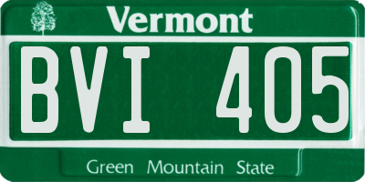 VT license plate BVI405