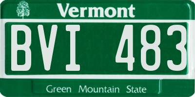 VT license plate BVI483
