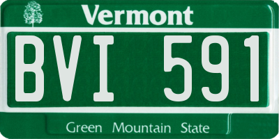 VT license plate BVI591