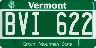 VT license plate BVI622