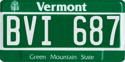 VT license plate BVI687