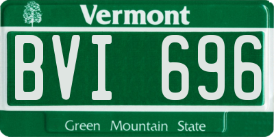 VT license plate BVI696