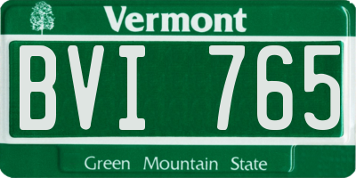 VT license plate BVI765