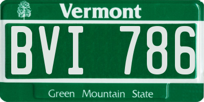 VT license plate BVI786
