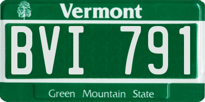 VT license plate BVI791
