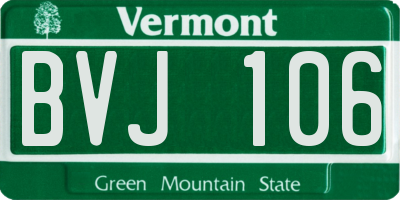 VT license plate BVJ106