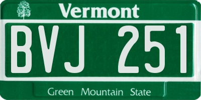 VT license plate BVJ251