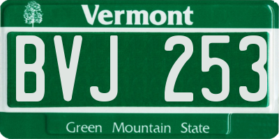 VT license plate BVJ253