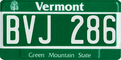 VT license plate BVJ286