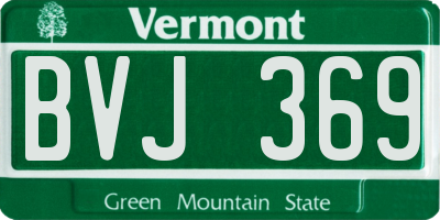 VT license plate BVJ369