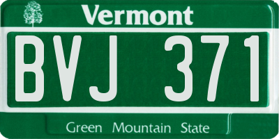 VT license plate BVJ371