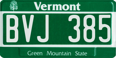 VT license plate BVJ385