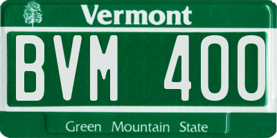 VT license plate BVM400
