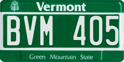 VT license plate BVM405