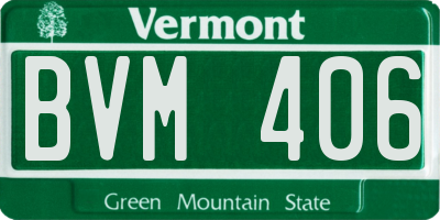 VT license plate BVM406