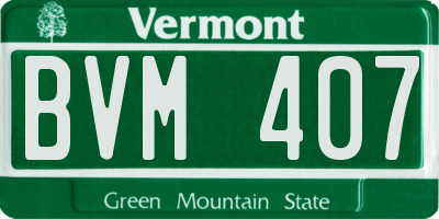 VT license plate BVM407
