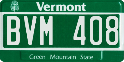 VT license plate BVM408