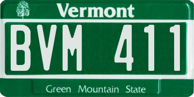 VT license plate BVM411