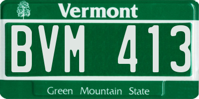 VT license plate BVM413