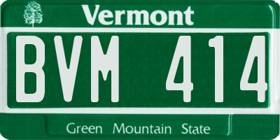 VT license plate BVM414