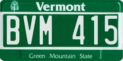 VT license plate BVM415