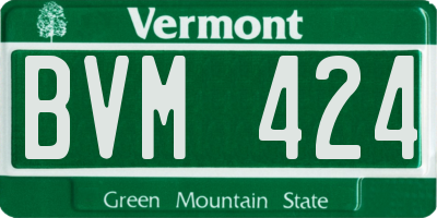 VT license plate BVM424