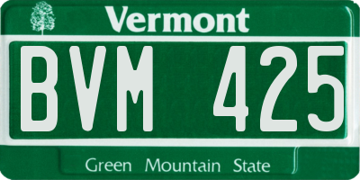 VT license plate BVM425