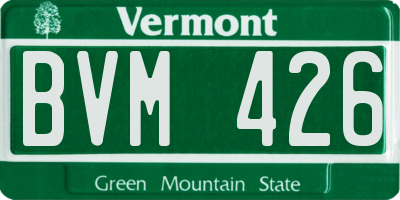 VT license plate BVM426