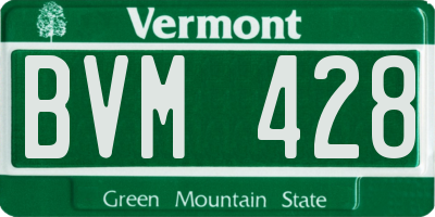 VT license plate BVM428