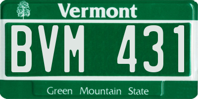 VT license plate BVM431