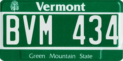 VT license plate BVM434