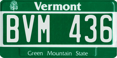 VT license plate BVM436
