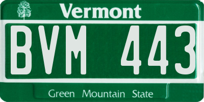 VT license plate BVM443