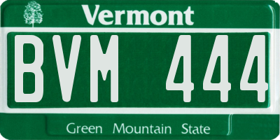 VT license plate BVM444