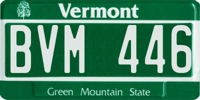 VT license plate BVM446