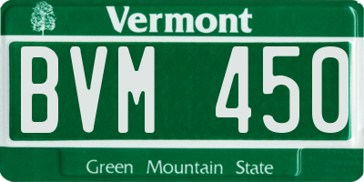 VT license plate BVM450