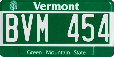 VT license plate BVM454