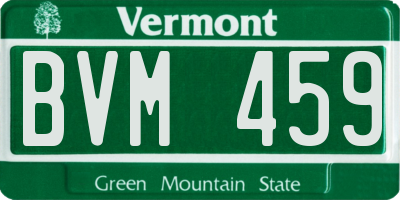 VT license plate BVM459