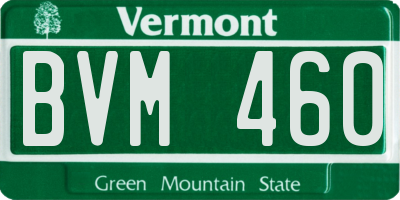 VT license plate BVM460