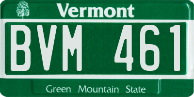 VT license plate BVM461