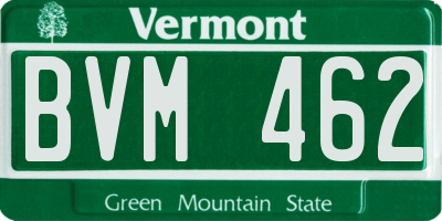 VT license plate BVM462
