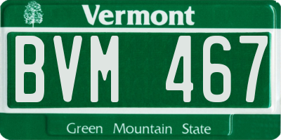 VT license plate BVM467