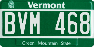 VT license plate BVM468