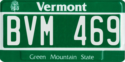 VT license plate BVM469