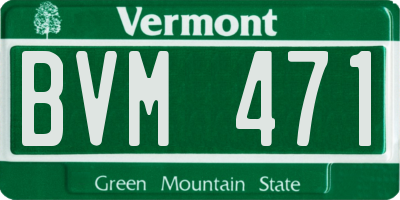 VT license plate BVM471