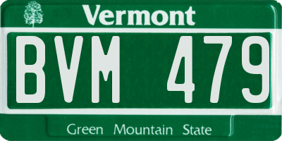 VT license plate BVM479